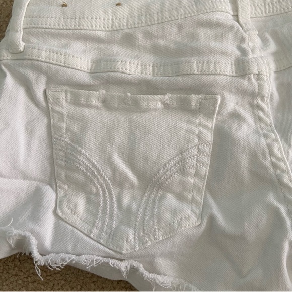 Hollister White Distressed Shorts - Picture 7 of 9